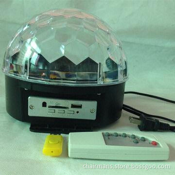 LED Crystal Magic Ball Light with USB Flash Disk and Remote Control, 50-60Hz Frequency